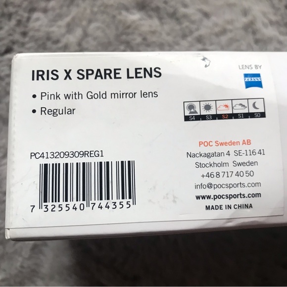 POC Sports Iris X Spare Goggle pink with gold mirror Lens regular ski bike - Picture 4 of 5